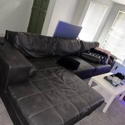 Leather Couch-gray