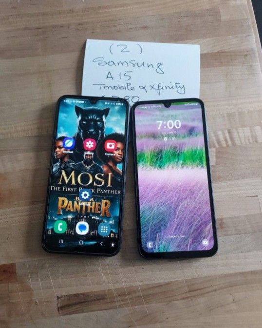 Two Samsung A15 Xfinity Network and T-MOBILE