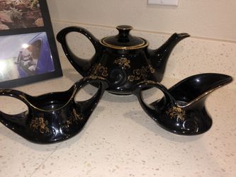24k hand painted pearl china tea set!