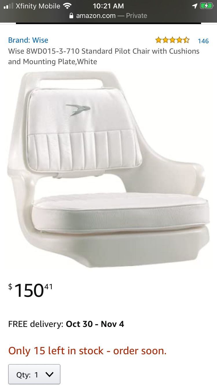 Brand New Captain Boat Seat
