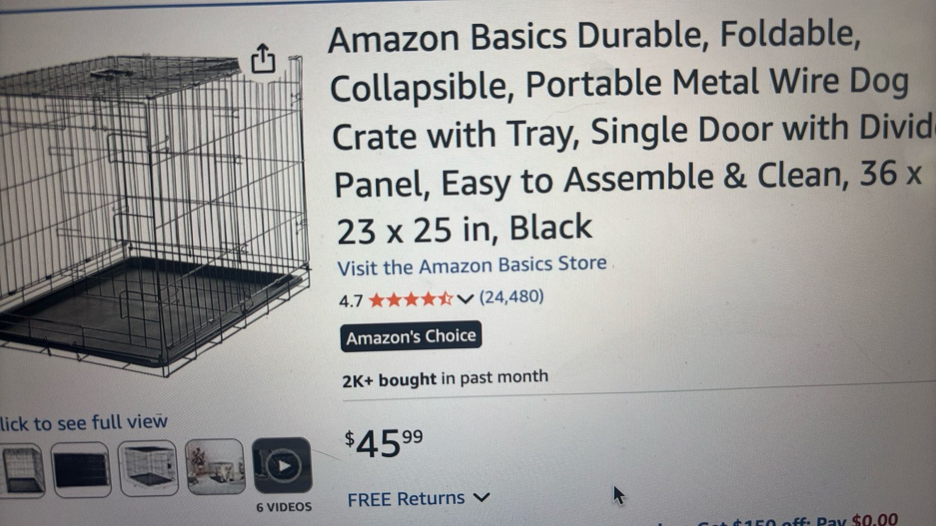 Foldable Wire Dog Crate With Tray