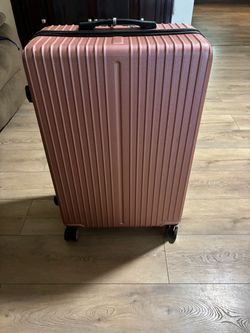 Rose gold suitcase