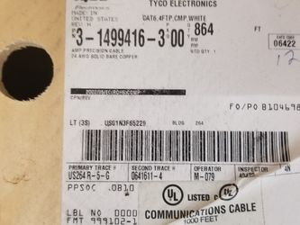 Ethernet Cable Cat6a 10gbps Tyco Amp