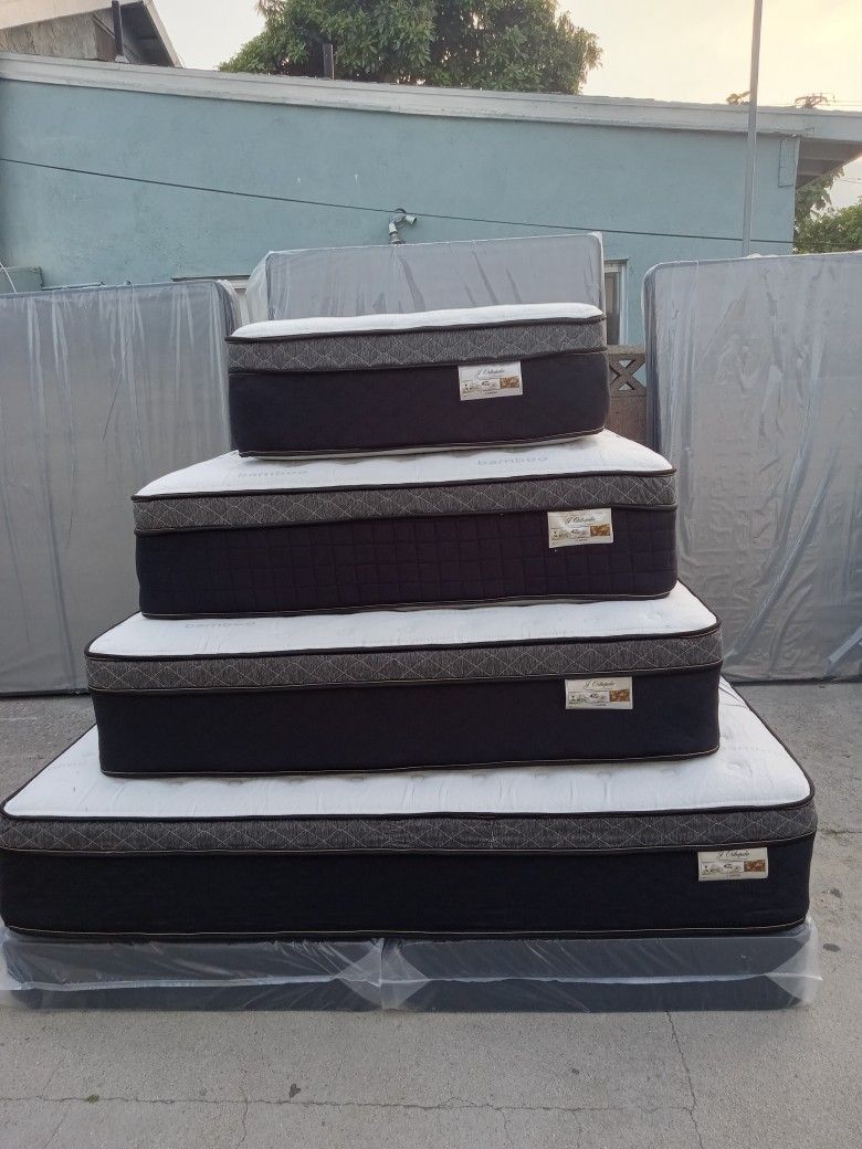 Queen Size Mattress Pillow Top New 12