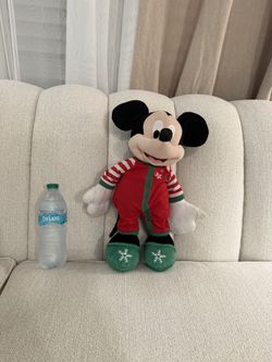 Collectible Disney Store Christmas Mickey Plush 14”