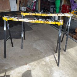 Folding Steel Sawhorses 
