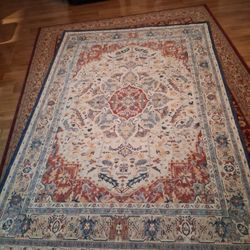 Washable Vintage Area Rug 6x9 Boho Chic Medallion Distressed Design