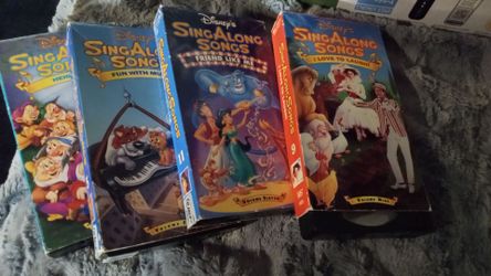 Disney's Sing Along Songs VHS Lot of 4