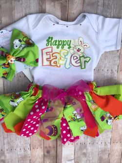 Easter fabric tutu set