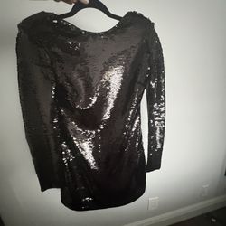 FRAME Black Sequin Dress Never Worn