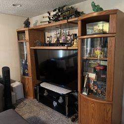 Brown Wood Entertainment Center