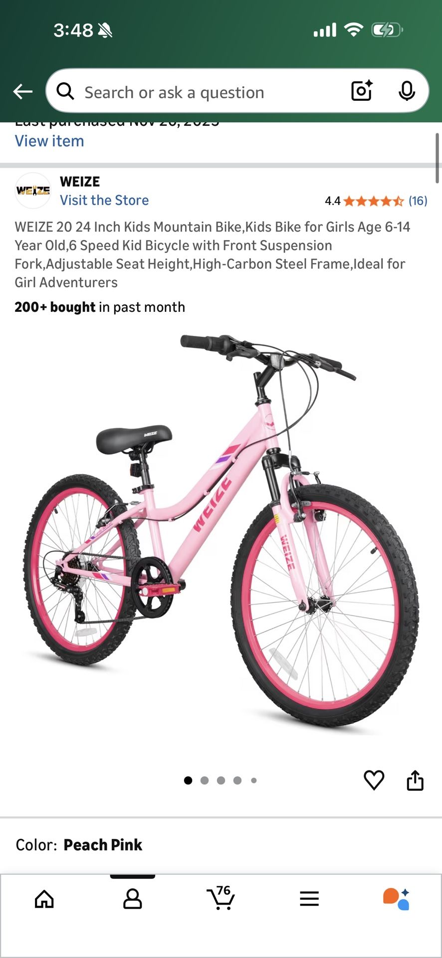 Girls Bike New