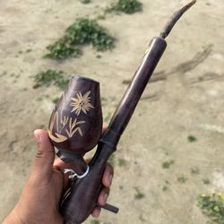 Vintage Hand Carved Wooden Pipe