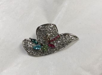 18mm Silver Crystal hat snap button