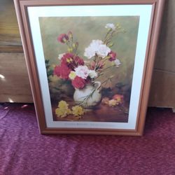 VINTAGE BEAUTIFUL FLOWER WALL PICTURE.