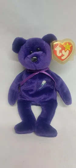 Ty Beanie Baby - Princess Diana Bear 1997 Purple Original Baby