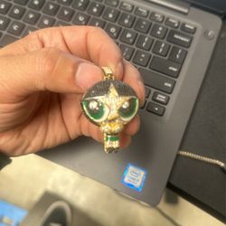 14k GF Power Puff Girl Pendant Buttercup 