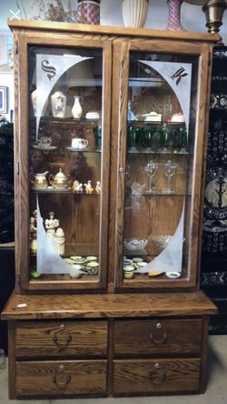 Antique cabinet curio