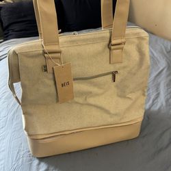 BEIS The Mini Weekender  Convertible in Beige