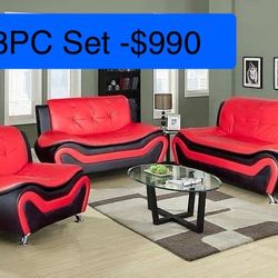 FREE DELIVERY💥Brand New 💥3PC Sofa, Loveseat, Chair Set