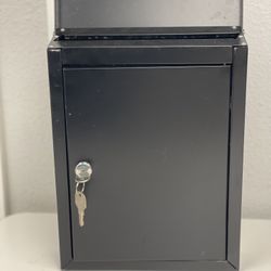 Black Wall Mount Mailbox, Security Safe Box $20.00