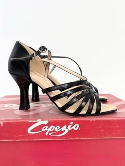 Women's Size 6 Black Capezio High Heel BALLROOM DANCE Shoes