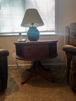End Table Vintage Drum