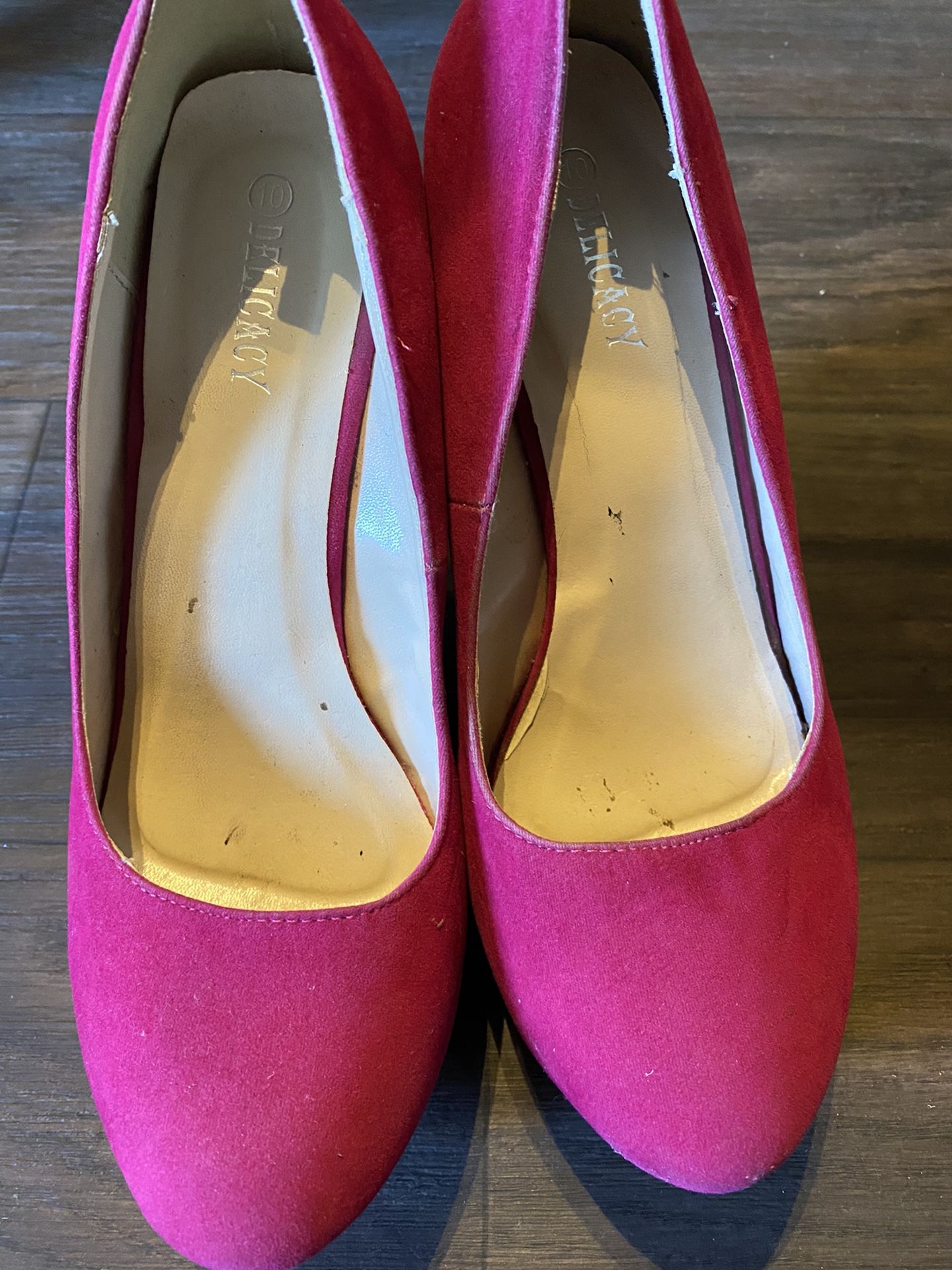 Hot pink wedges size 10