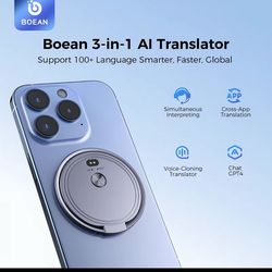 Brand New 3-in-1 Portable Al Voice Translator-Support 100+ Language Smarter, Faster, Global, Cross App Translation, Audio Recording