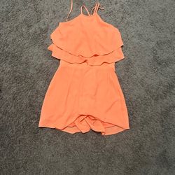 Women Orange Romper