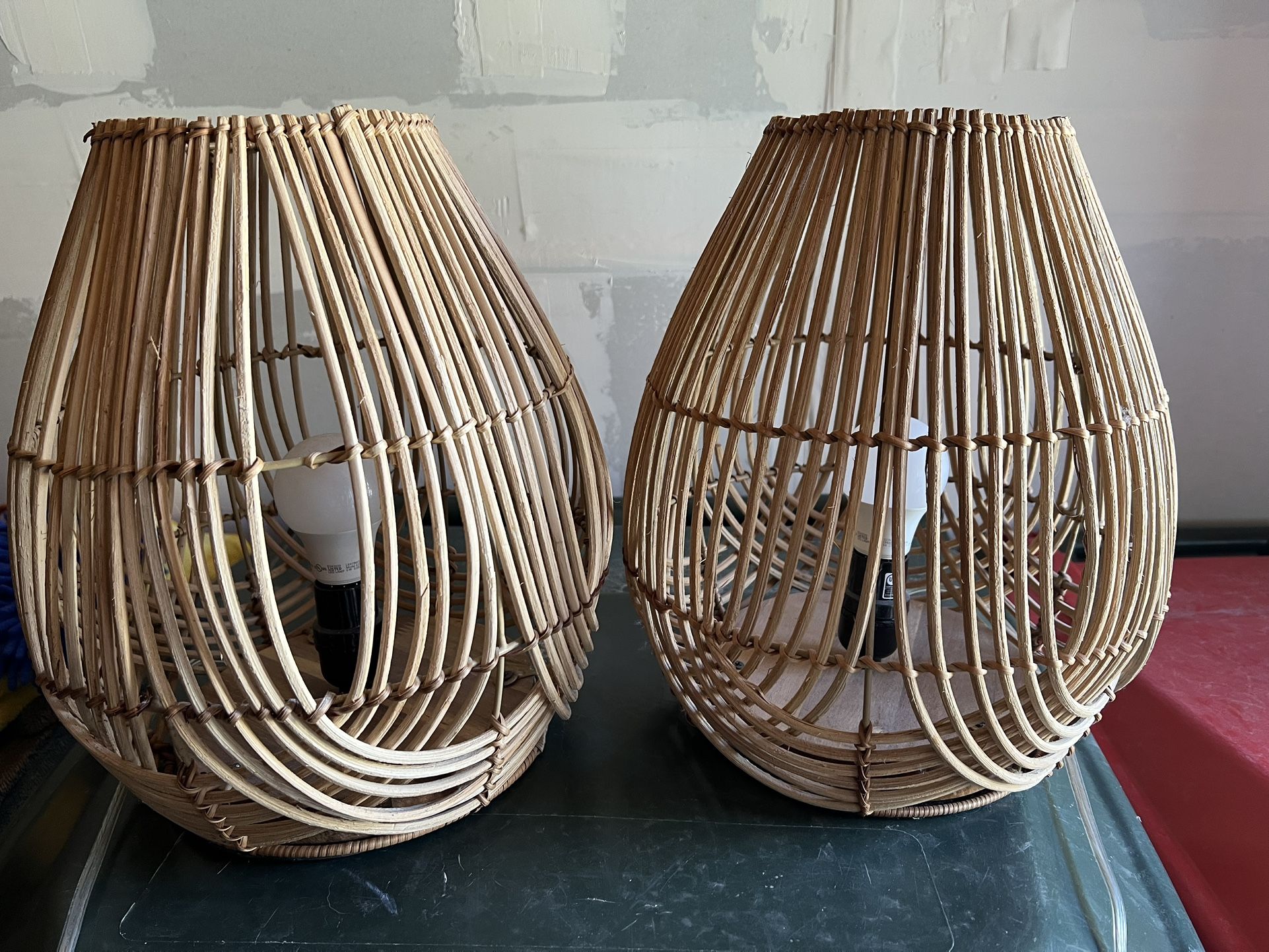 Rattan Plug In Lights