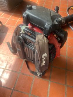Red max backpack blower