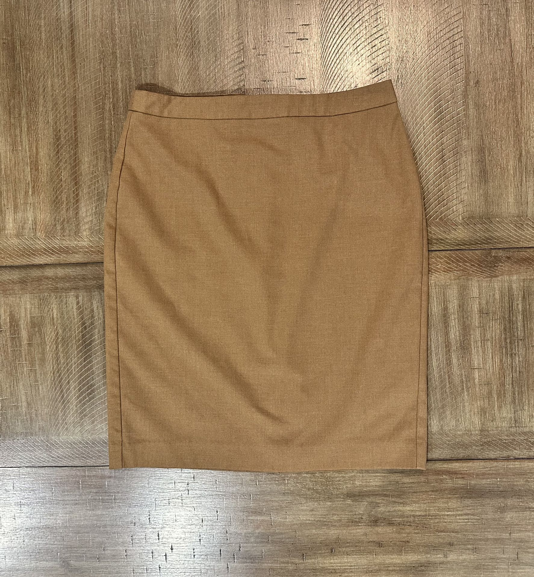 Banana Republic Brown Tan Straight Pencil Skirt 6 Lined Stretch Business Office