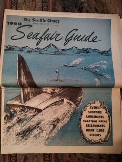 Vintage 1960 Seafair Guide newspaper from the Seattle Times
