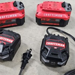New 5ah craftsman batteries and chargers