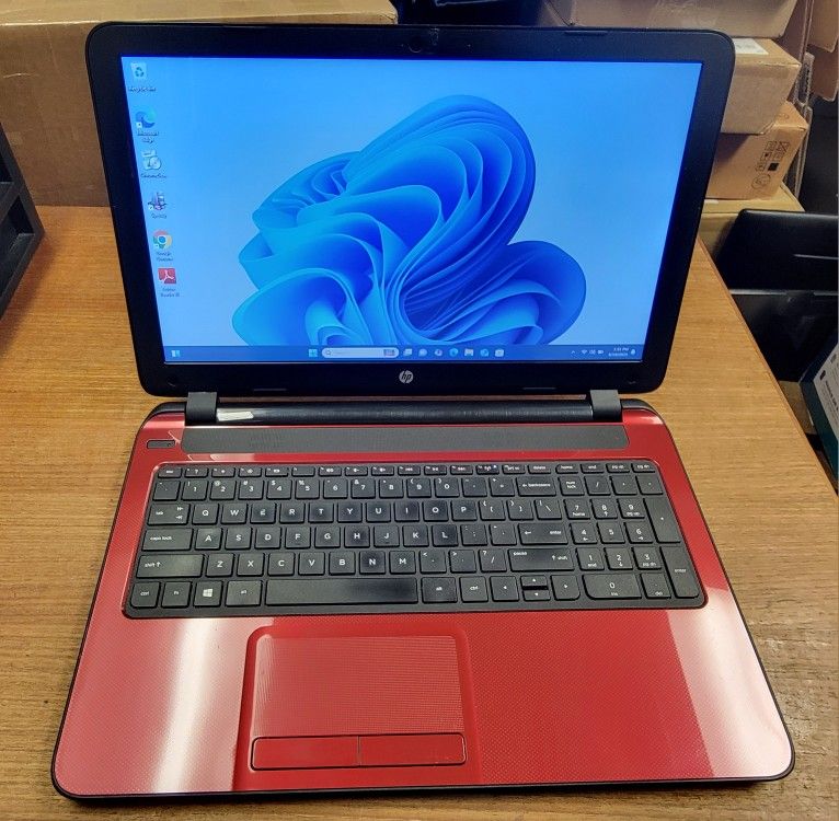 Fixed Price: HP RED 15.6" Notebook Intel Quad Core/ 8GB/ 128GB SSD WIN 11 #5751