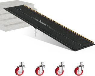 CAMMOO 10 FT Aluminum Wheelchair Ramp with 800 LBS Load Capacity, Portable Folding ramps for wheelchairs