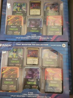 MTG - Magic The Gathering Teenage Mutant Ninja Turtles Universes Beyond 5 Tin Booster Box Bundle