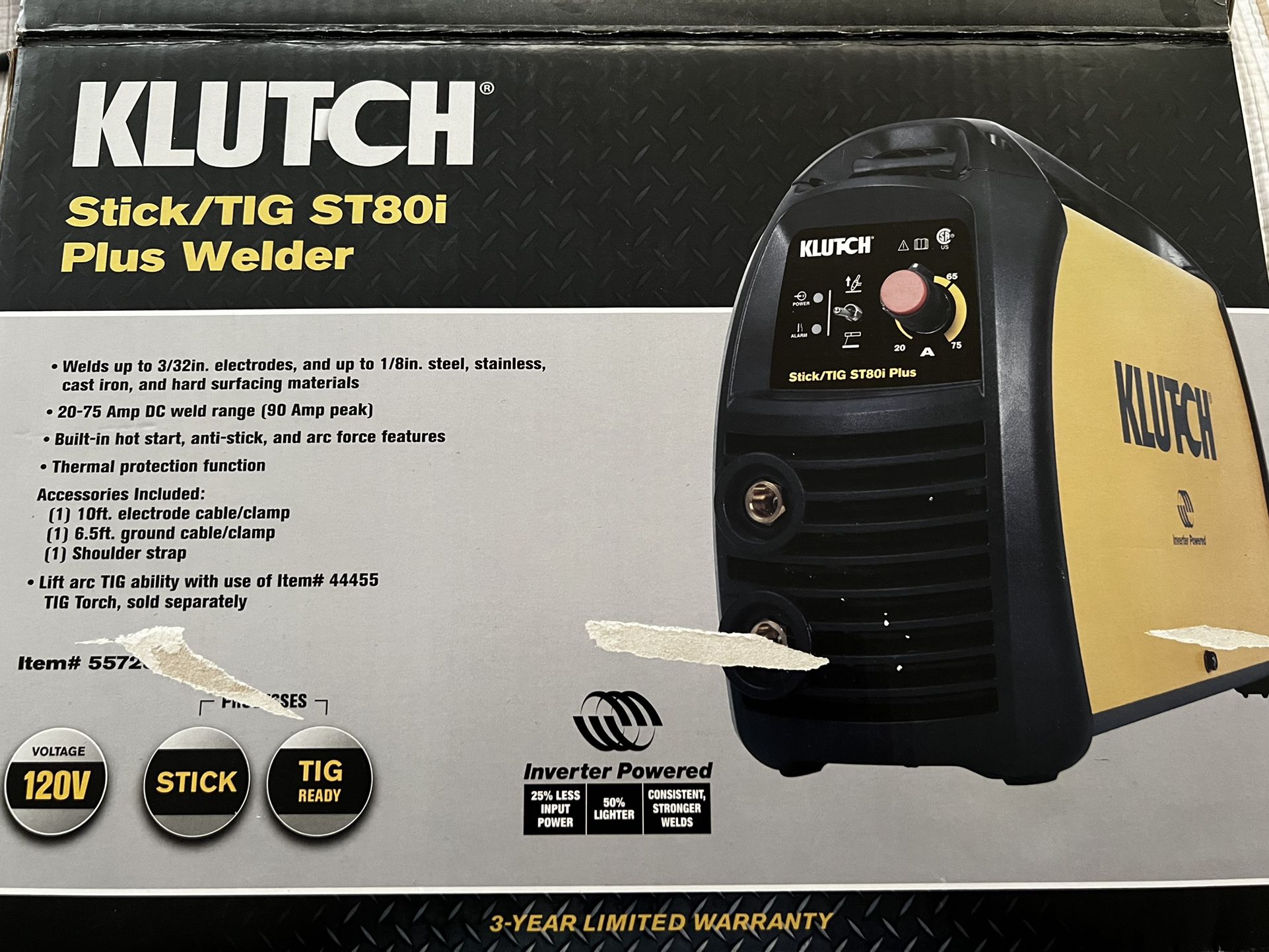 Klutch Stick/Tig ST80i Welder 120volt $100