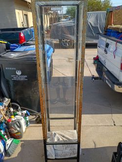 Glass/metal rod iron display case 5 shelves no offers no trade 75th Ave Indian School serious buyers only please