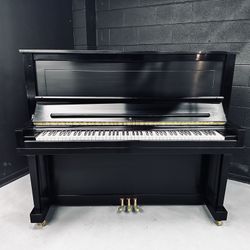 Steinway Model K 52" Ebony Satin Upright Piano