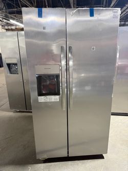 Brand new side by side refrigerator stainless steel