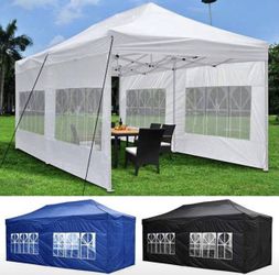10x20”ft Heavy Duty Pop Up Tent Canopy BLUE / WHITE / BLACK ☀️☀️