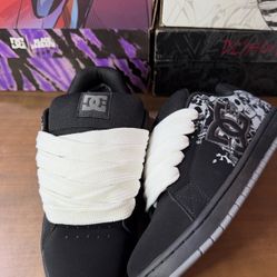 DC Graveler Court Graphic Black Shoes I Got All Sizes