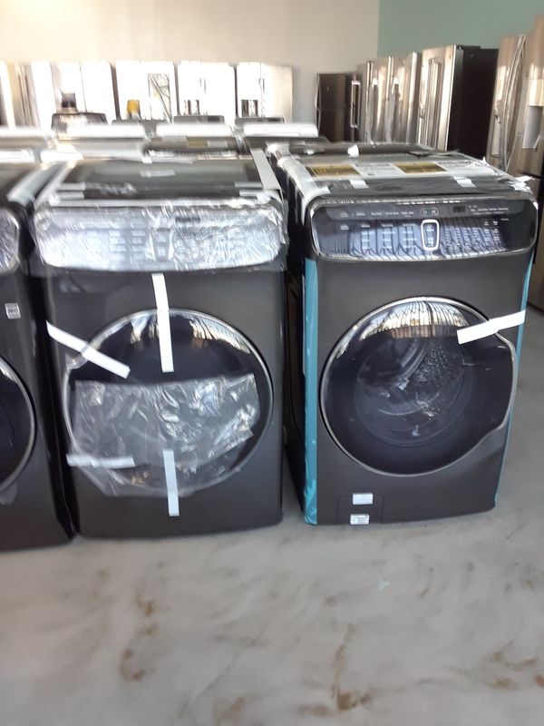 SAMSUNG FLEX WASH WASHER AND DRYER SET OPEN BOX ITEMS COSMETIC IMPERFECTIONS BIG CAPACITY for