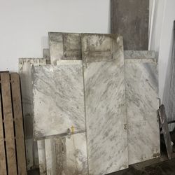 White Marble Slabs With Gray Veining