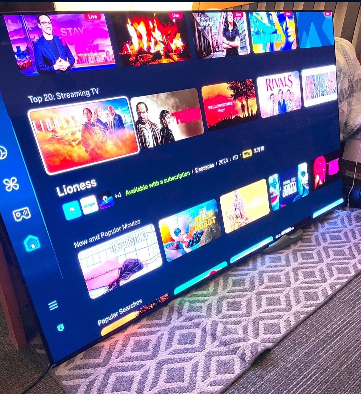 85”Samsung QLED 4K 2160p UHD Smart Tv WiFi HDR Model QN85Q89CA