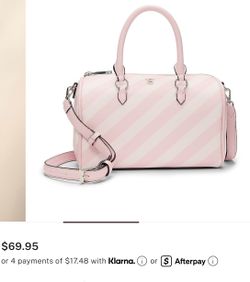 Victoria’s, Secret, White And Pink Stripes Beautiful Bag 