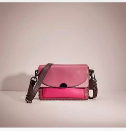 Coach Dreamer Shoulder Bag in True Pink Colorblock with Whipstitch Primrose - Coach 76034