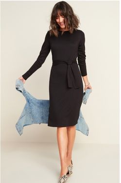 Brand-New with tags.  Jersey-Knit Tie-Waist Midi dress. 